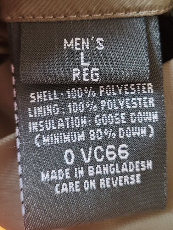 L.L. Bean Reversible Down Puffer Vest Army green Large Goose Down - Picture 16 of 16